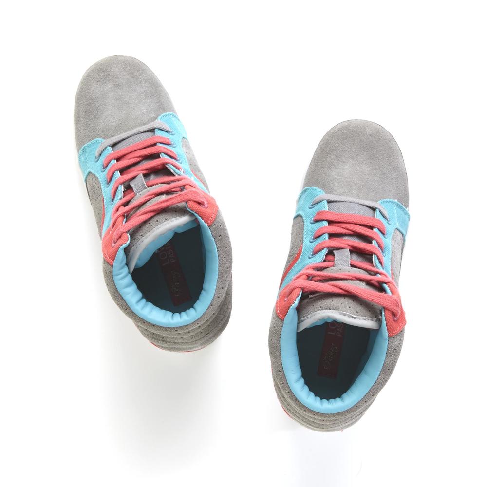 Pastry Women's Strudel Gray/Pink/Blue High-Top Wedge Shoe