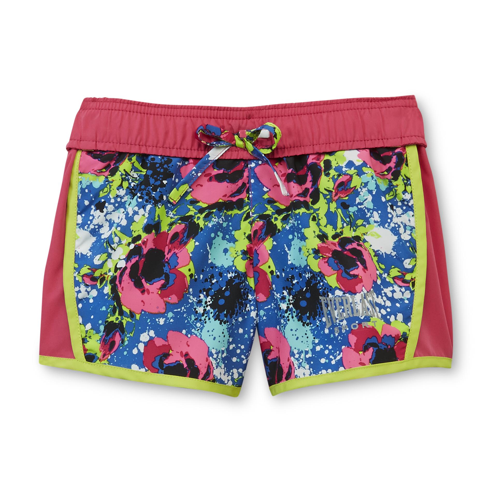 Everlast&reg; Sport Girl's Running Shorts - Floral Print