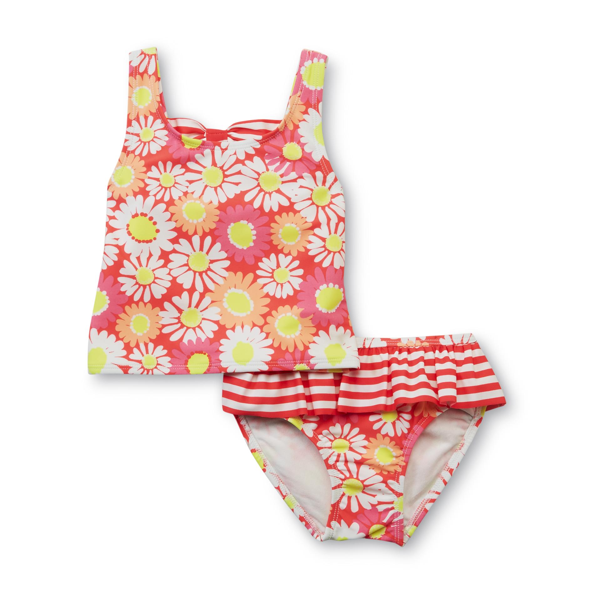 WonderKids Toddler Girl's Tankini Top & Swim Bottoms - Floral