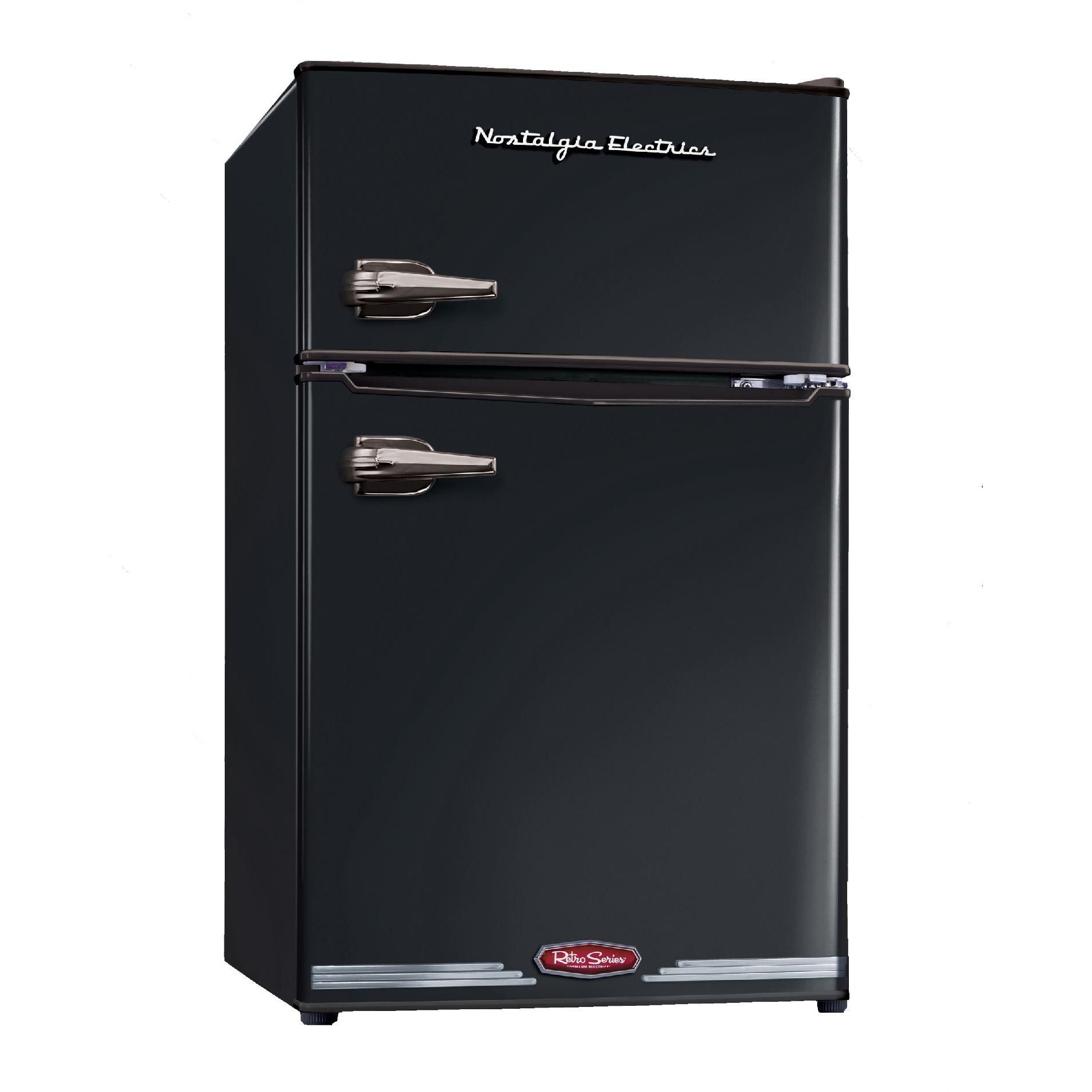 Nostalgia Electrics RRF325HNBLK 3.0 cu. ft. Retro Series Compact Refrigerator Freezer Black