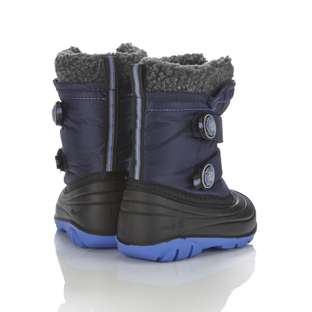 Kamik Toddler Boy's Snowjoy 6" Navy Waterproof Winter Boot