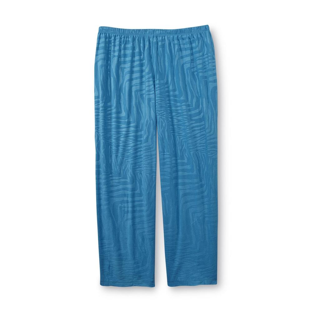 Covington Petite's Pajama Shirt & Pants - Zebra Print