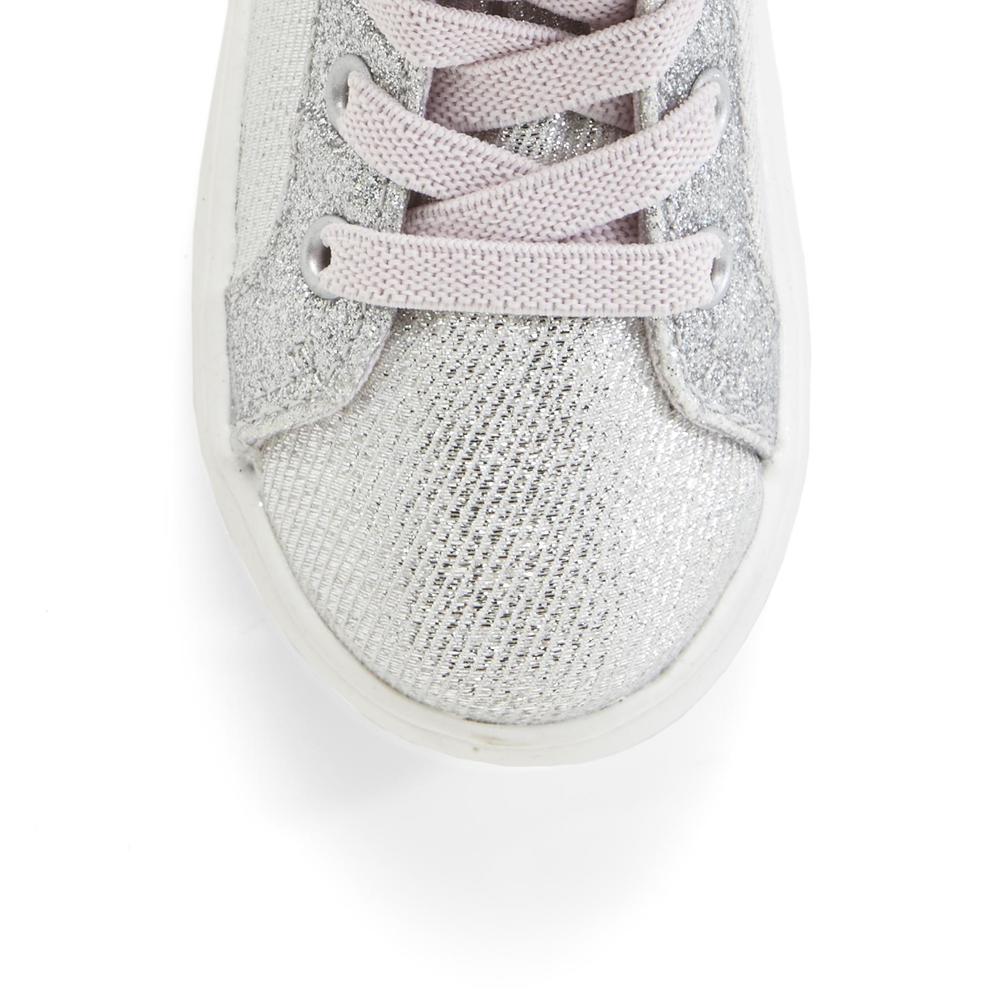 Carter's Toddler Girl's Avery Silver/Pink High-Top Fashion Sneaker