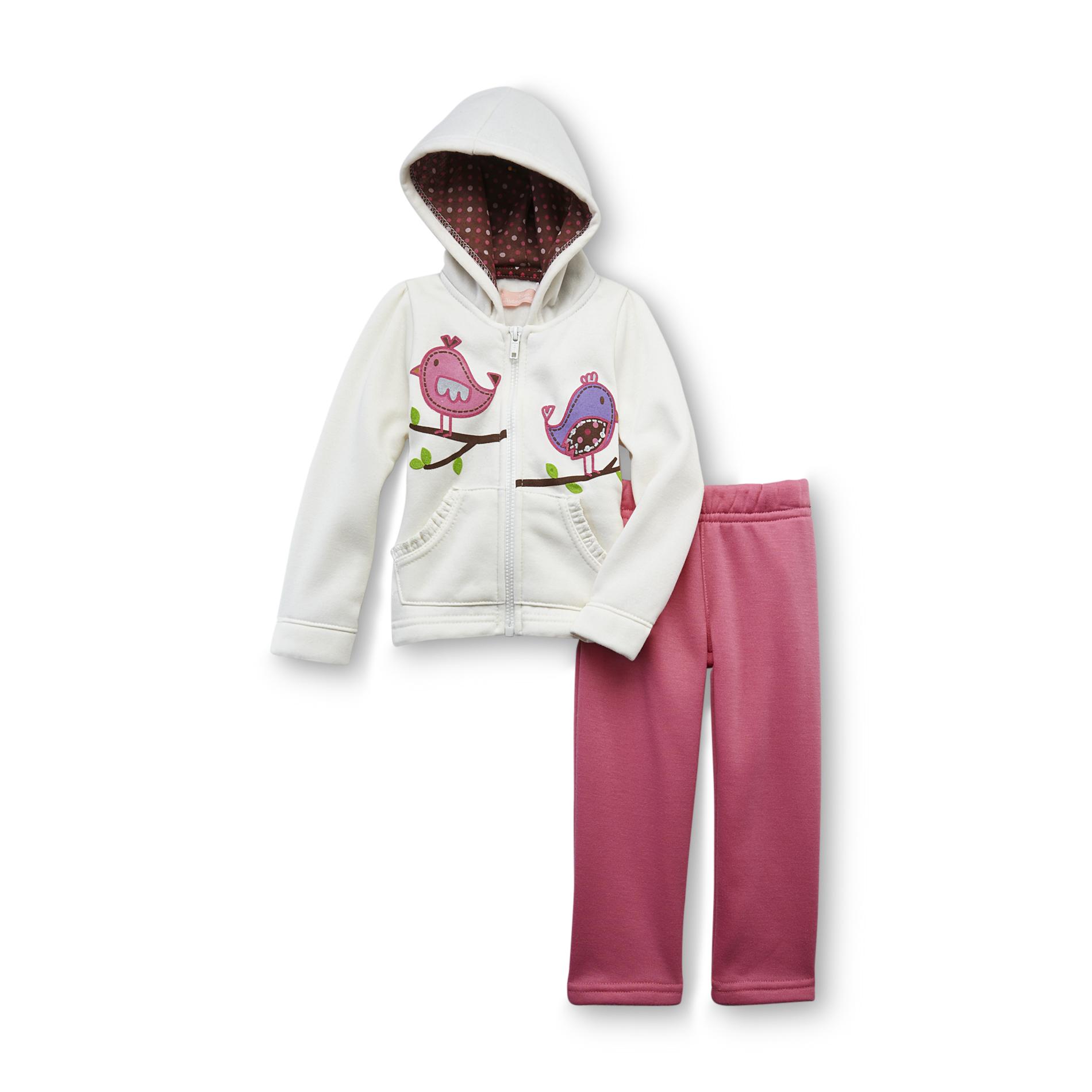 Kids Headquarters Infant & Toddler Girl's Fleece Hoodie Jacket & Pants - Birds