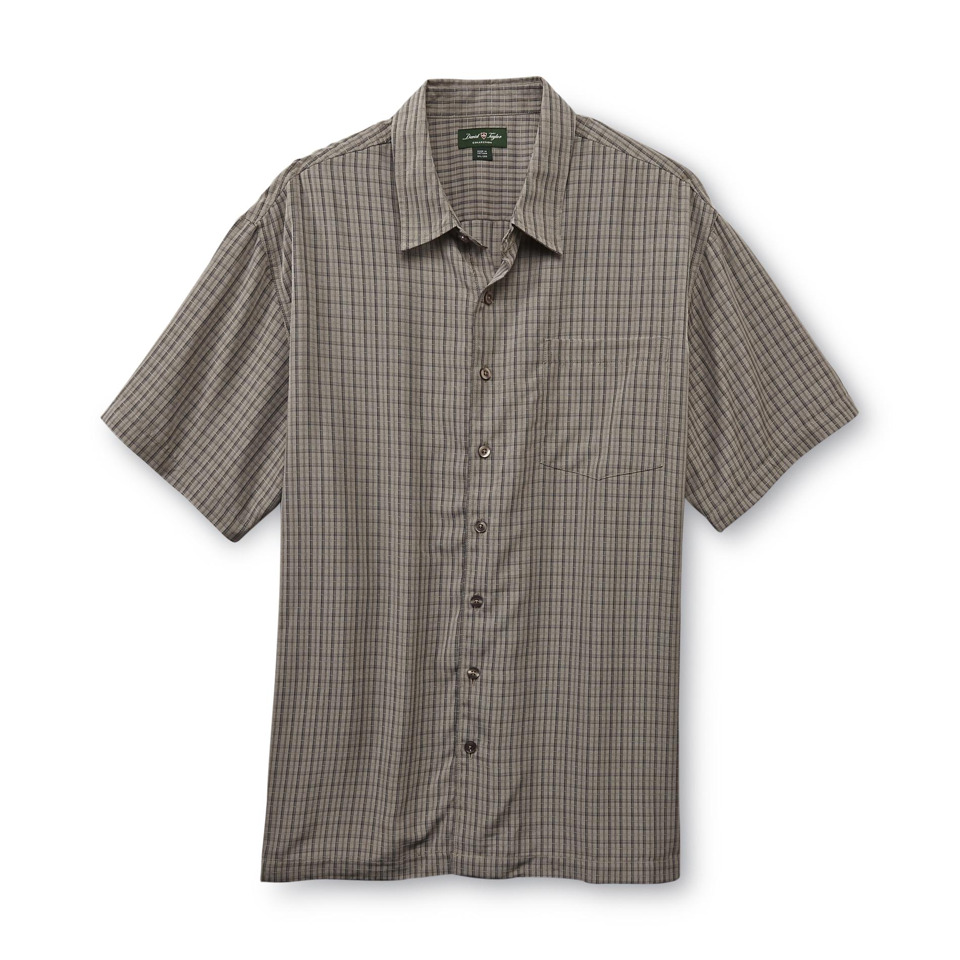 David Taylor Collection Men's Big & Tall Short-Sleeve Shirt - Check