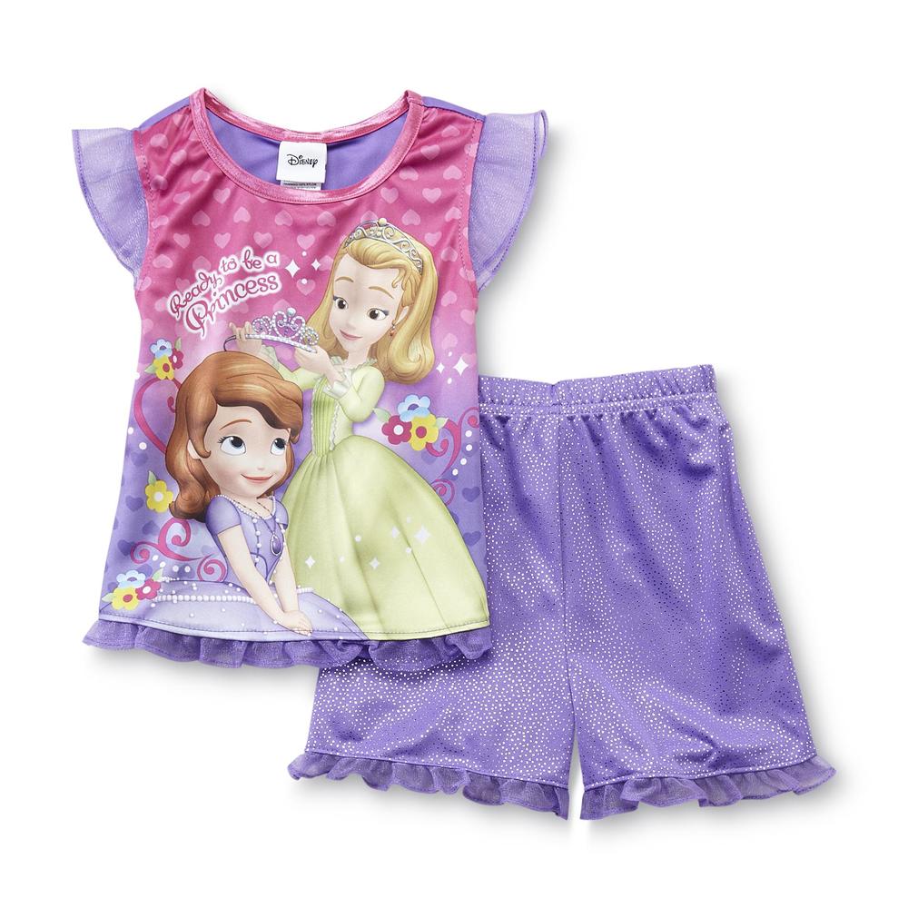 Disney Sofia the First Toddler Girl's Pajama Top & Shorts