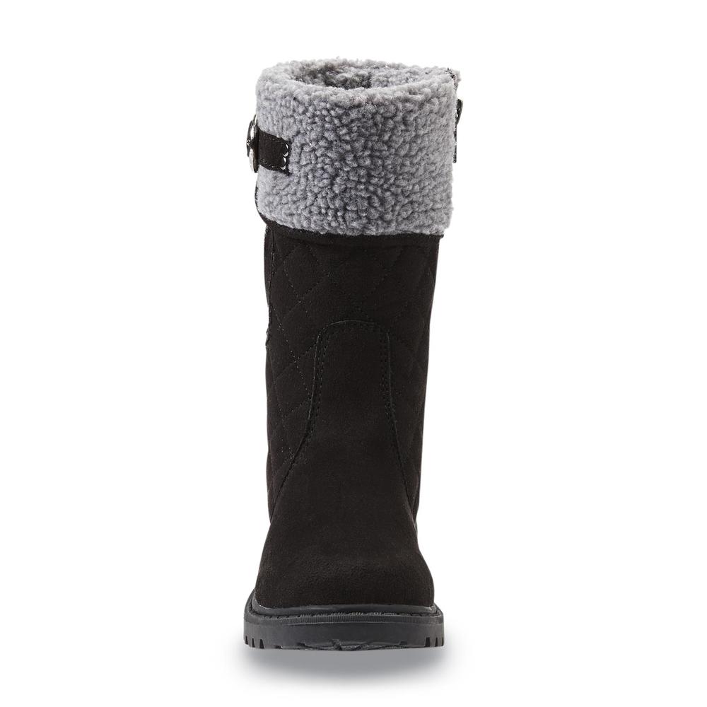 U.S. Polo Assn. Girl's Black Quilted Winter Boot