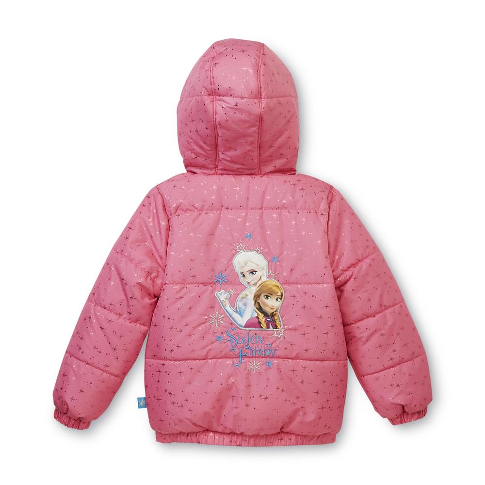 Disney Frozen Toddler Girl's Puffer Coat - Anna & Elsa