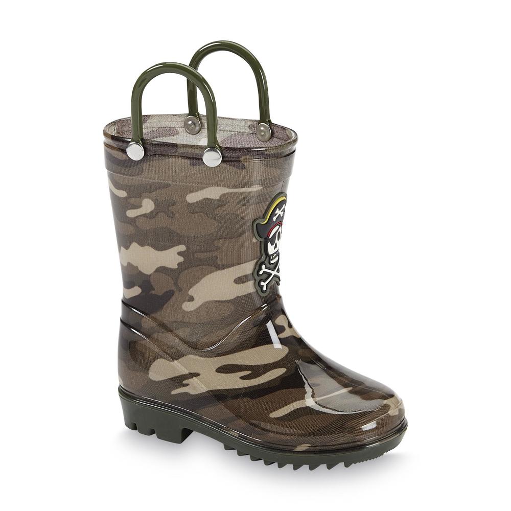 &nbsp; Toddler Boy's Camo Green/Camouflage Jelly Rain Boot