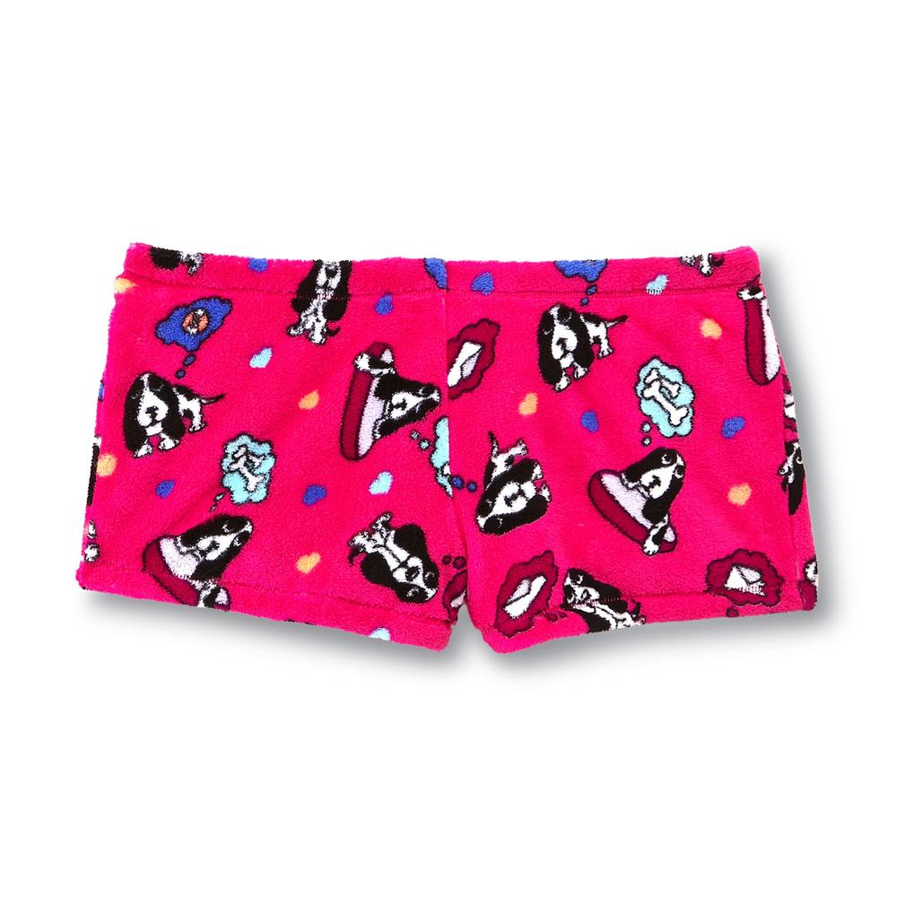 Joe Boxer Women's Pajama Top  Shorts & Slippers - Dog