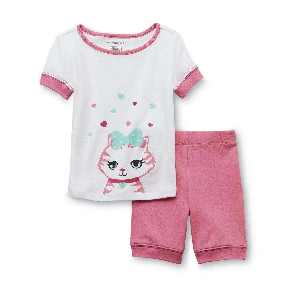 WonderKids Toddler Girl's 2 Pairs Pajamas - Kitty