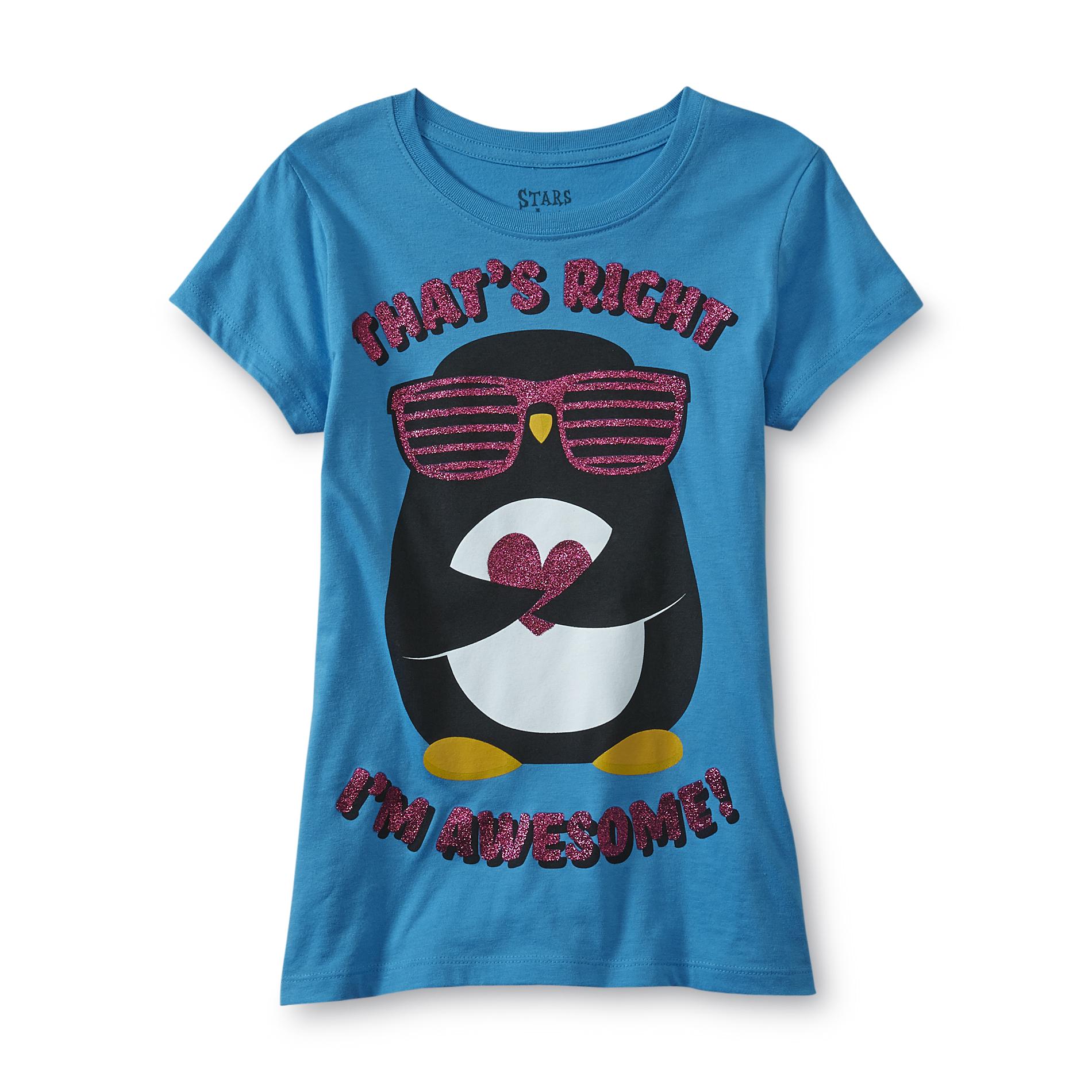 Hybrid Girl's Graphic T-Shirt - Awesome Penguin