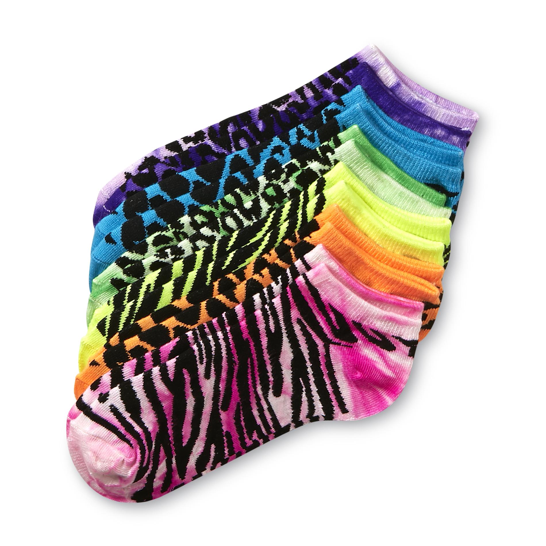 Joe Boxer Women's 6-Pairs No-Show Socks - Zebra Print