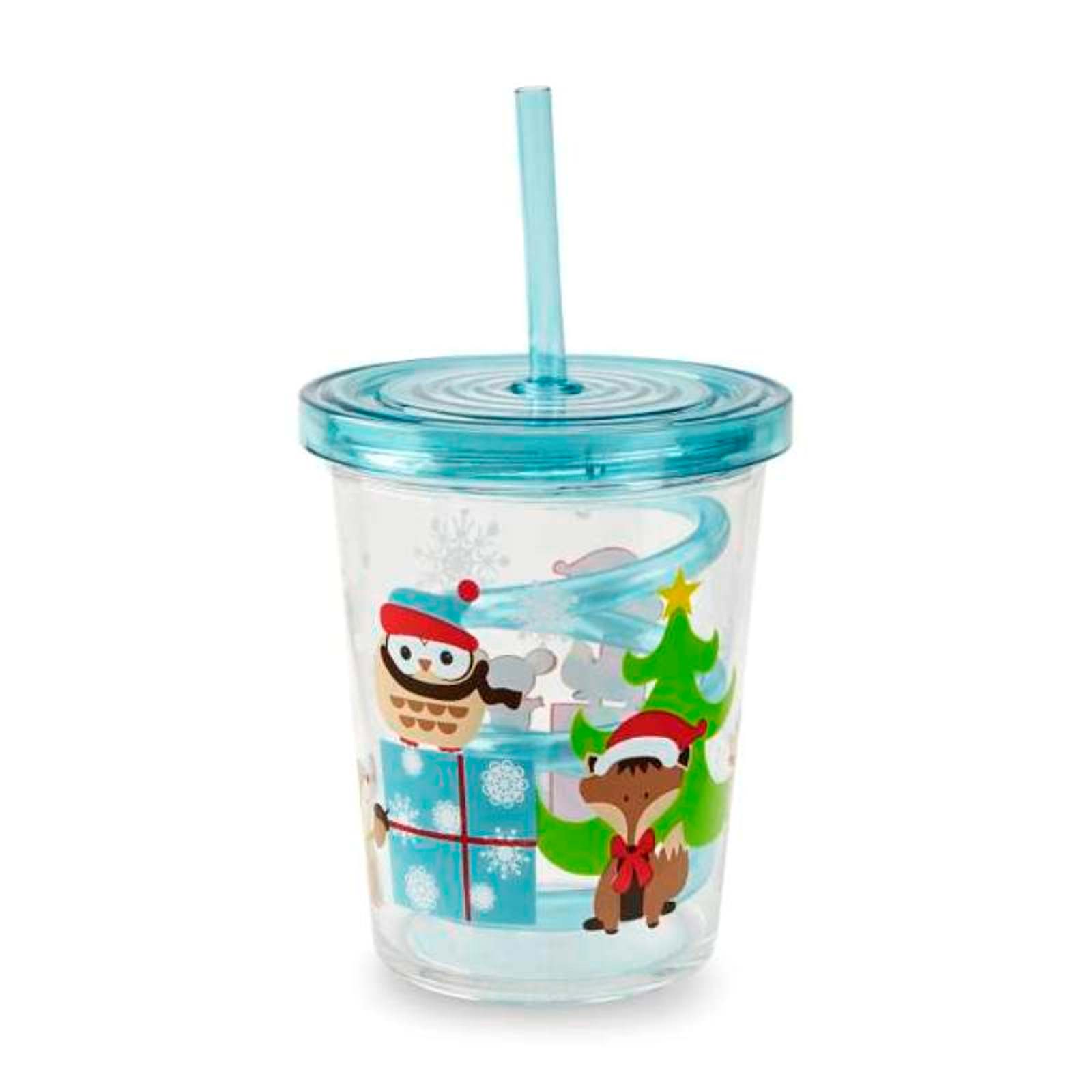 Essential Home 19-Ounce Tumbler, Lid & Straw - Holiday