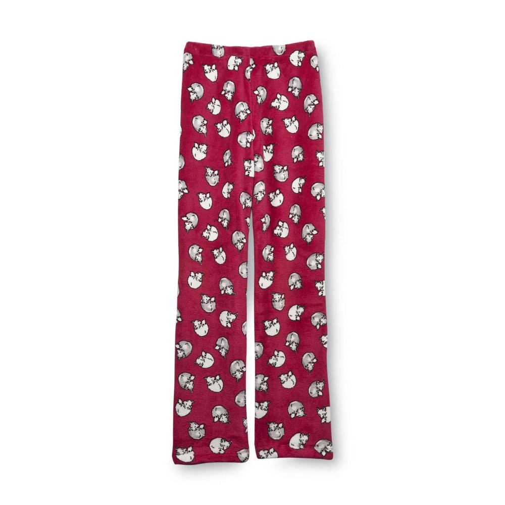 Laura Scott Women's Plus Fleece Pajamas & Slippers - Foxes