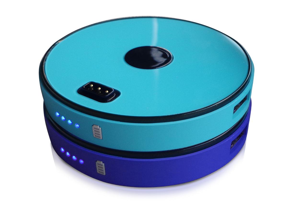 Sungale SPB0200-BT 2 Disk Round Stackable 6000 mAh Power Bank-Turquoise/Blue, Multi Color Sungale SPB0200-BT 2 Disk Round Stackable 6000 mAh Power Bank-Turquoise/Blue, Multi Color