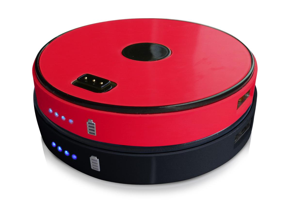 Sungale SPB0200-RB 2 Disk Round Stackable 6000 mAh Power Bank-Red/Black, Multi Color Sungale SPB0200-RB 2 Disk Round Stackable 6000 mAh Power Bank-Red/Black, Multi Color