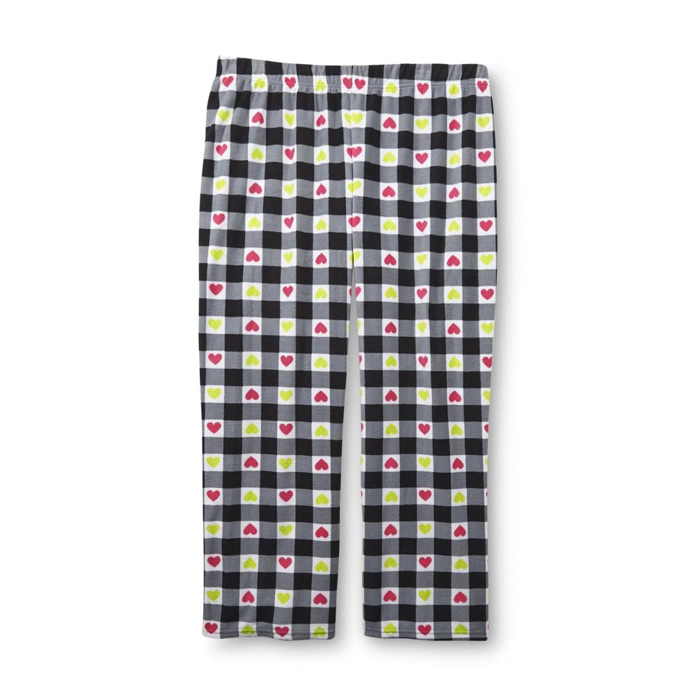 Joe Boxer Women's Plus Pajama Top & Fleece Pants - Hearts