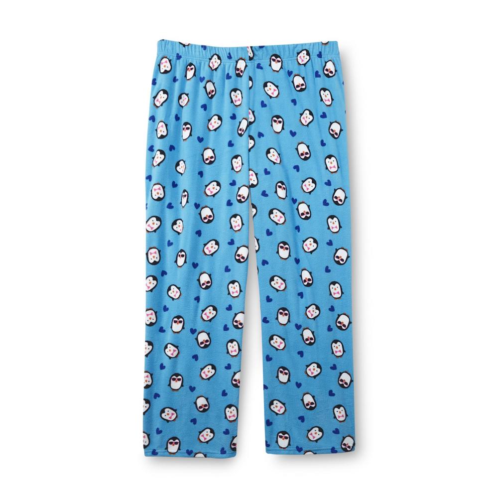 Joe Boxer Women's Pajama Shirt & Fleece Pants - Penguin