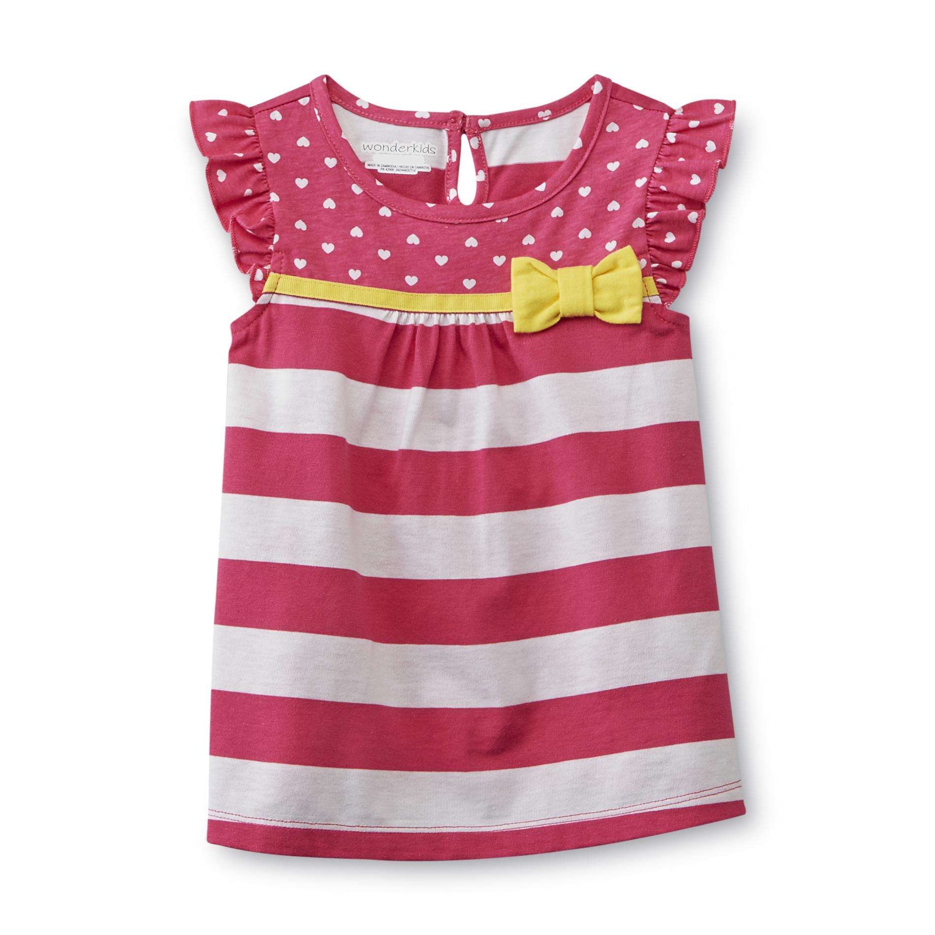 WonderKids Infant & Toddler Girl's Cap Sleeve Tunic Top - Striped