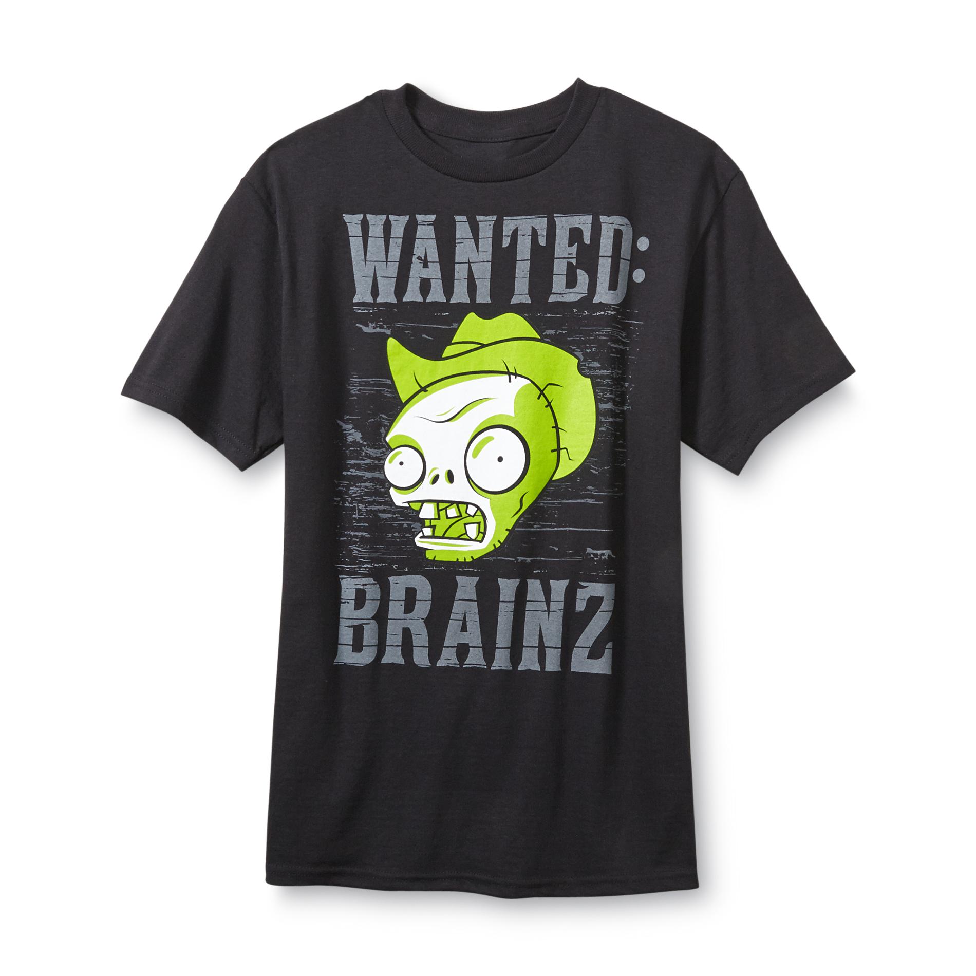 PopCap Games Plants Vs. Zombies Boy's T-Shirt - Wanted: Brainz