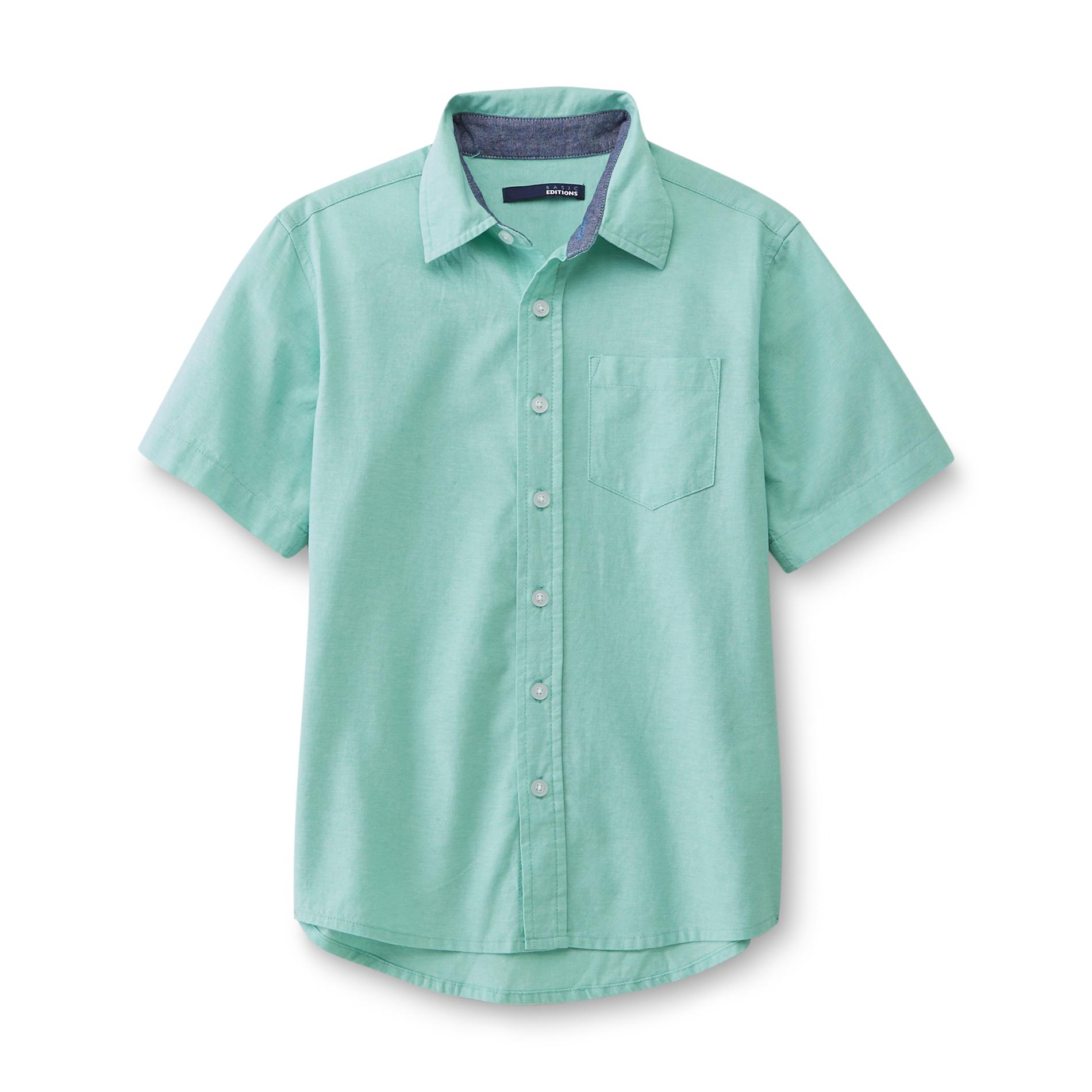 Basic Editions Boy's Woven Oxford Shirt