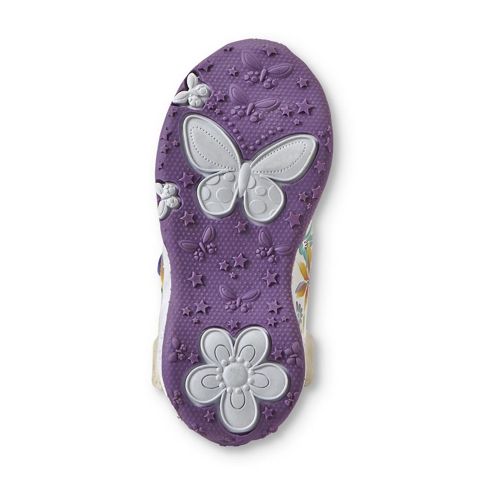 Disney Toddler Girl's Tinker Bell White/Purple/Pink Athletic Shoe