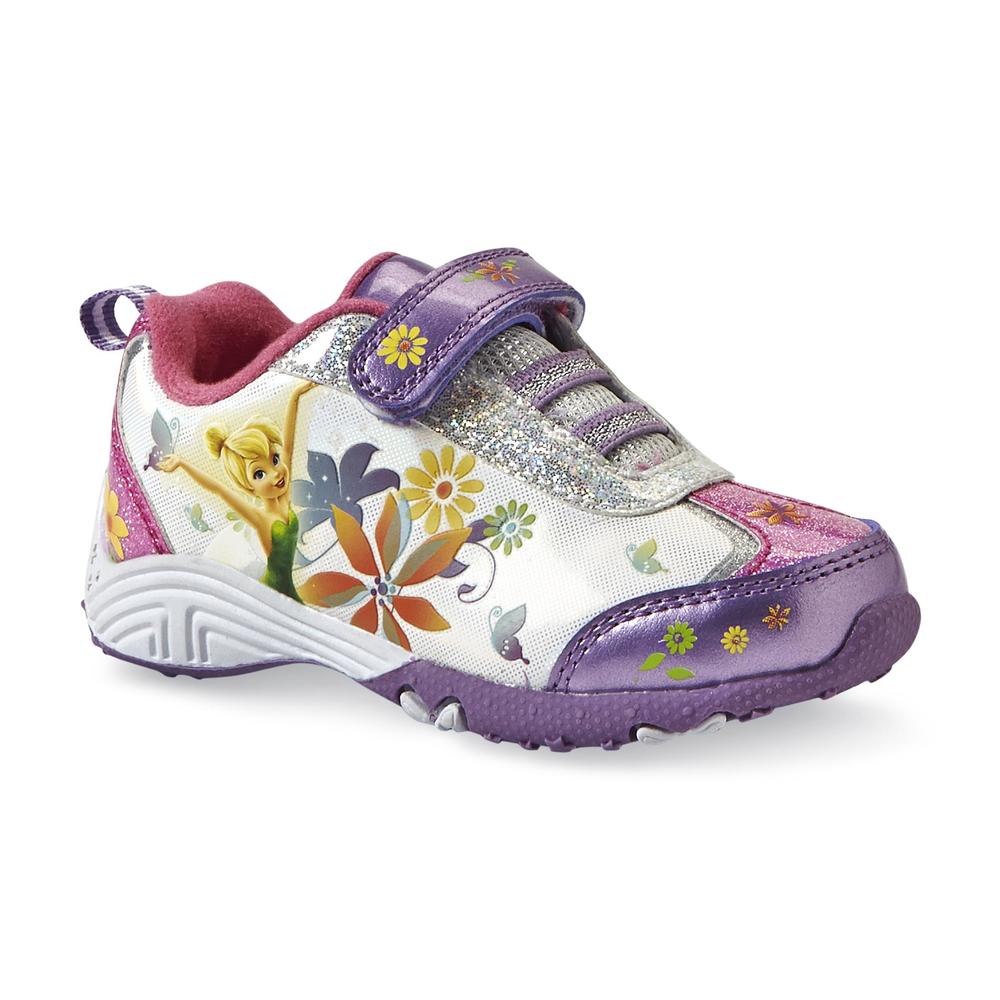 Disney Toddler Girl's Tinker Bell White/Purple/Pink Athletic Shoe