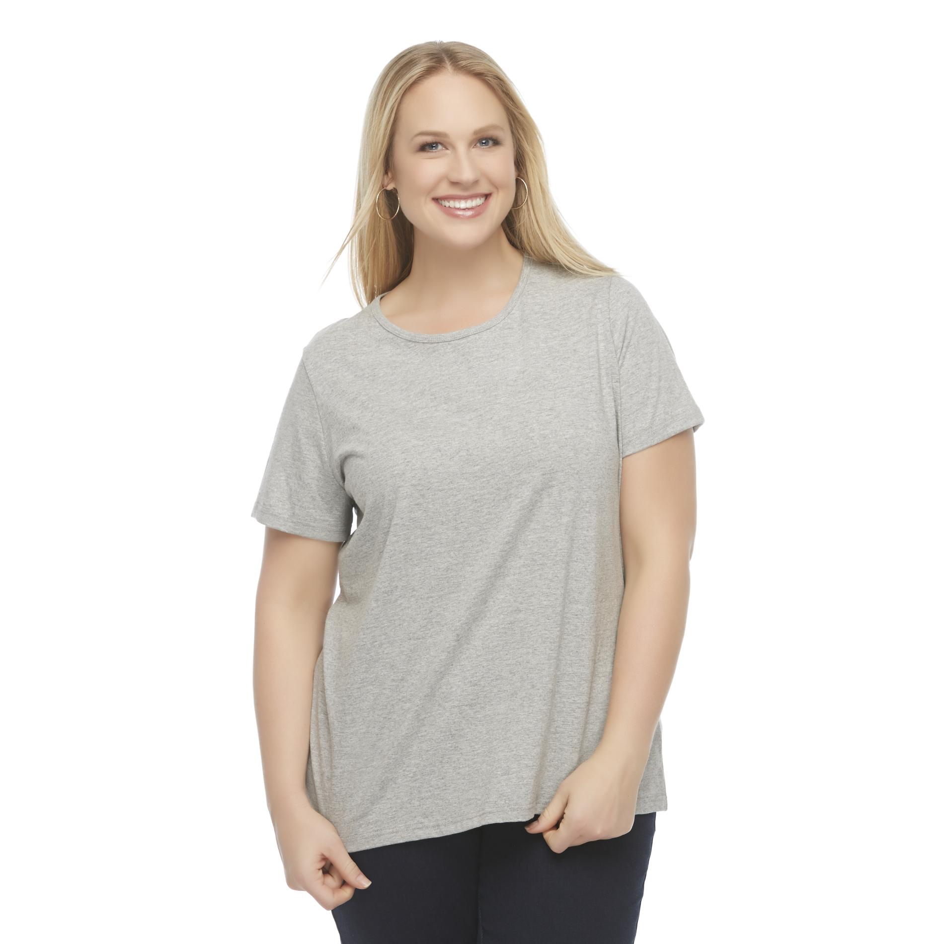 Basic Editions Women's Plus T-Shirt - Heathered