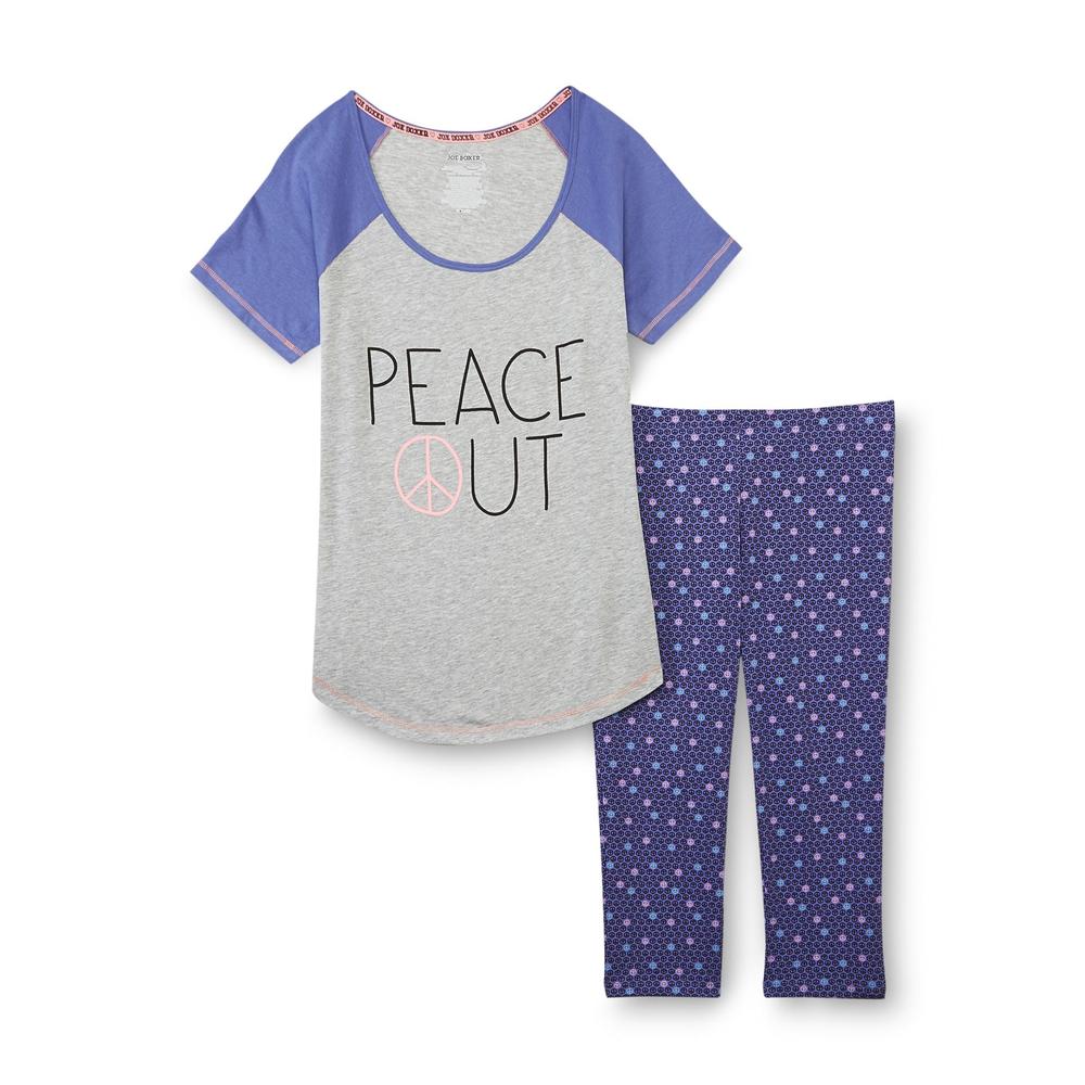 Joe Boxer Women's Pajama Shirt & Capris - Peace Out