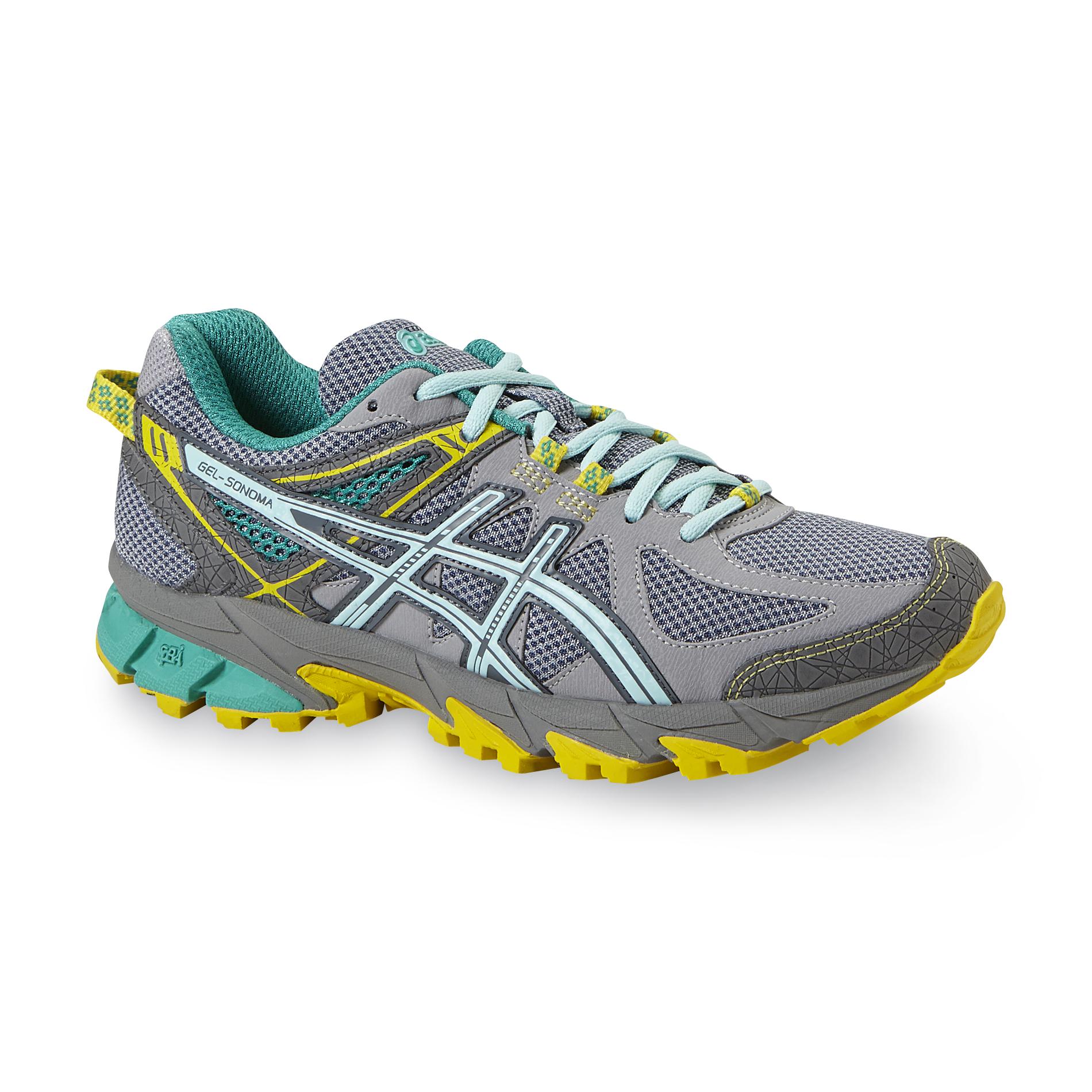 ASICS Women�s GelSonoma Trail Gray/Mint Running Shoe