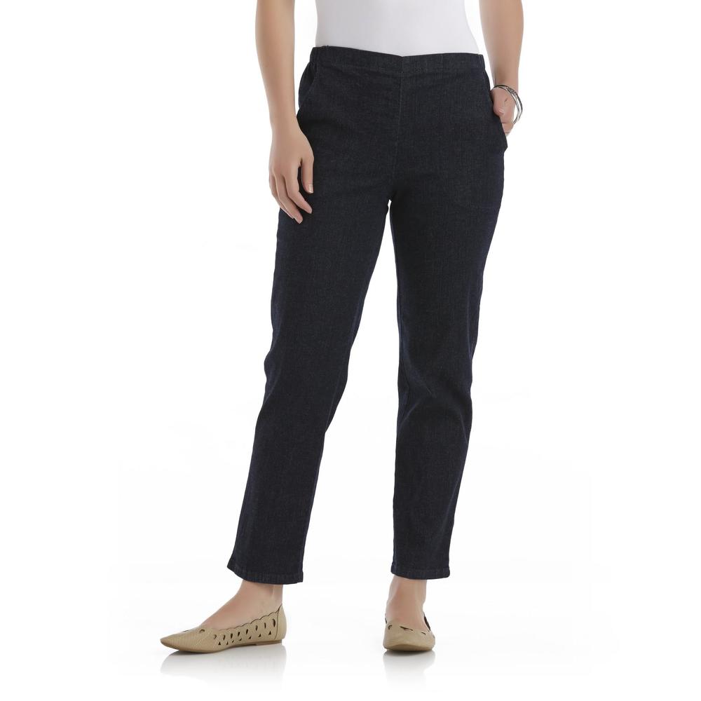 Laura Scott Petite's Casual Easy Fit Twill Pants