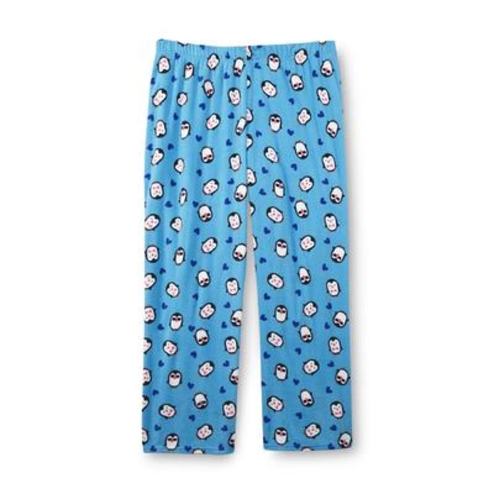 Joe Boxer Women's Plus Pajama Shirt & Fleece Pants - Penguin