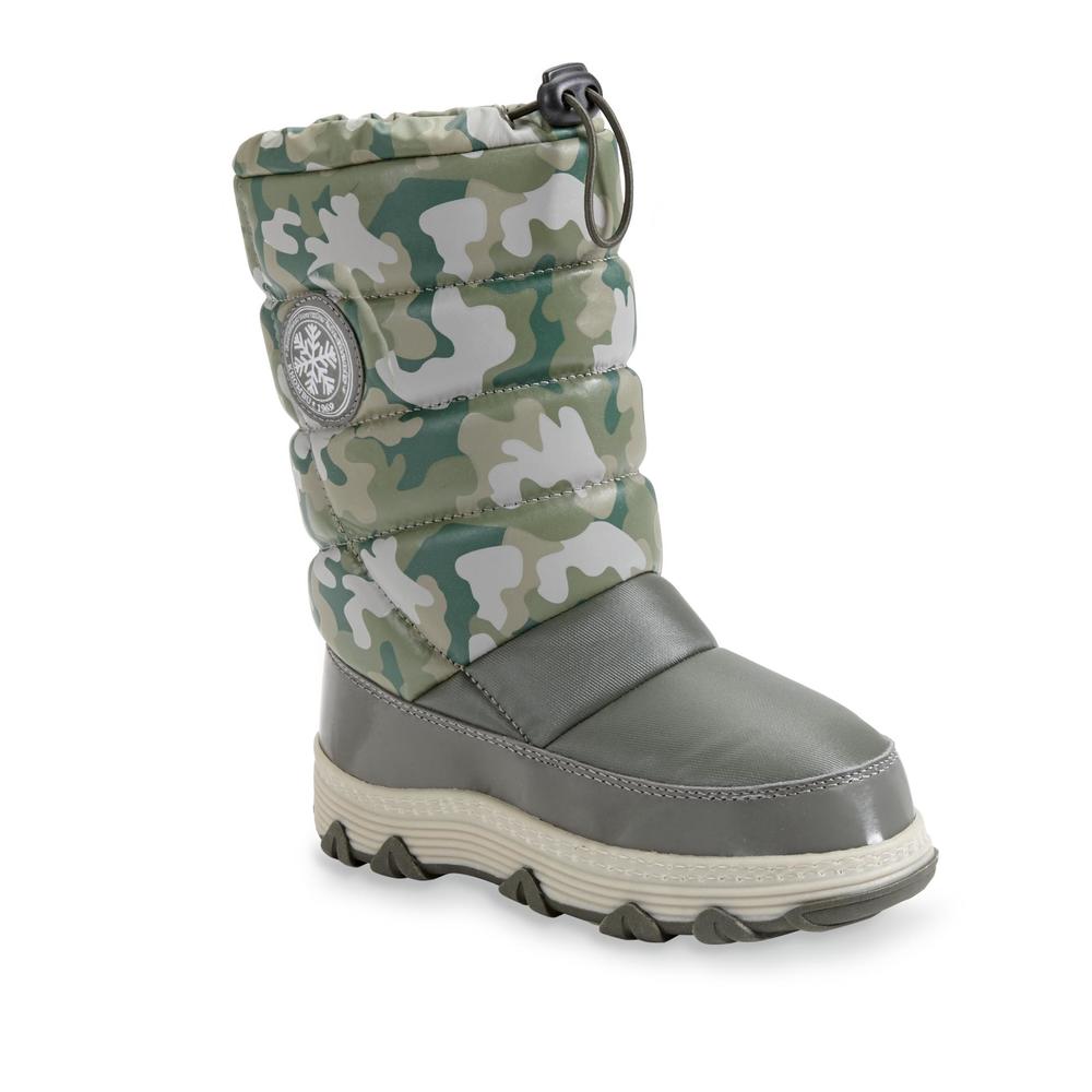 Khombu Boy's Juniper Camouflage Mid-Calf Winter Boot