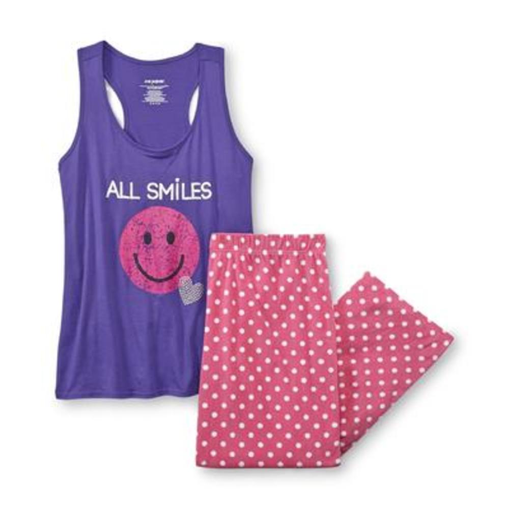 Joe Boxer Women's Pajama Top & Fleece Pants - Smiles