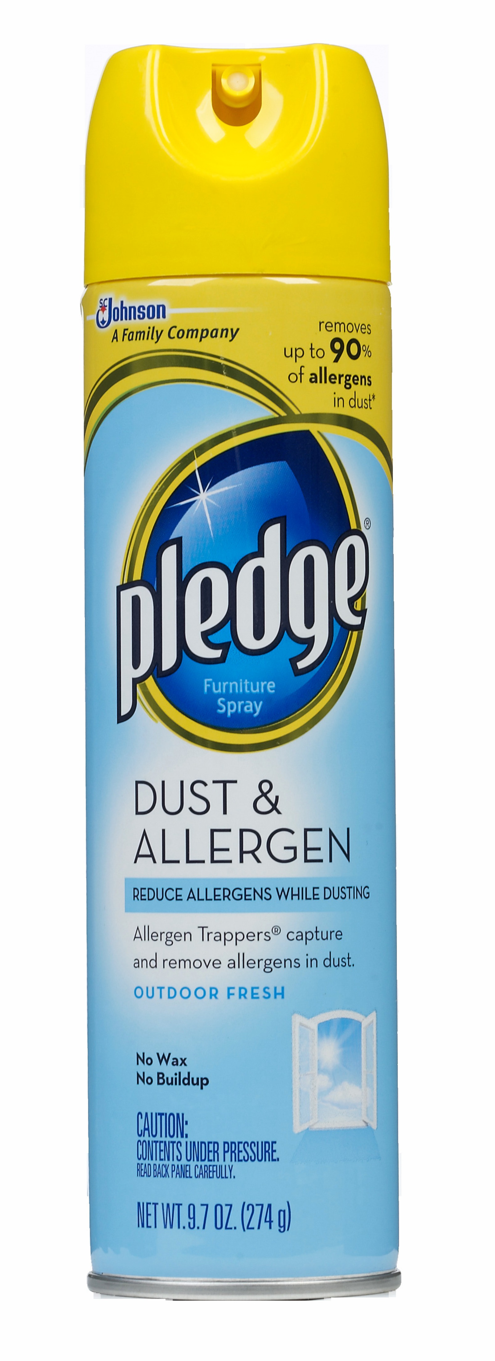 Pledge Furniture Spray, Dust & Allergen, 9.7 oz (274 g)