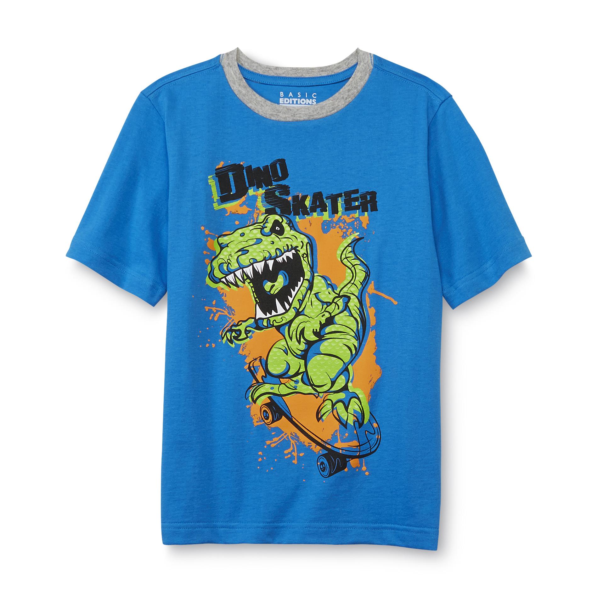 Basic Editions Boy's Graphic T-Shirt - Dino Skater
