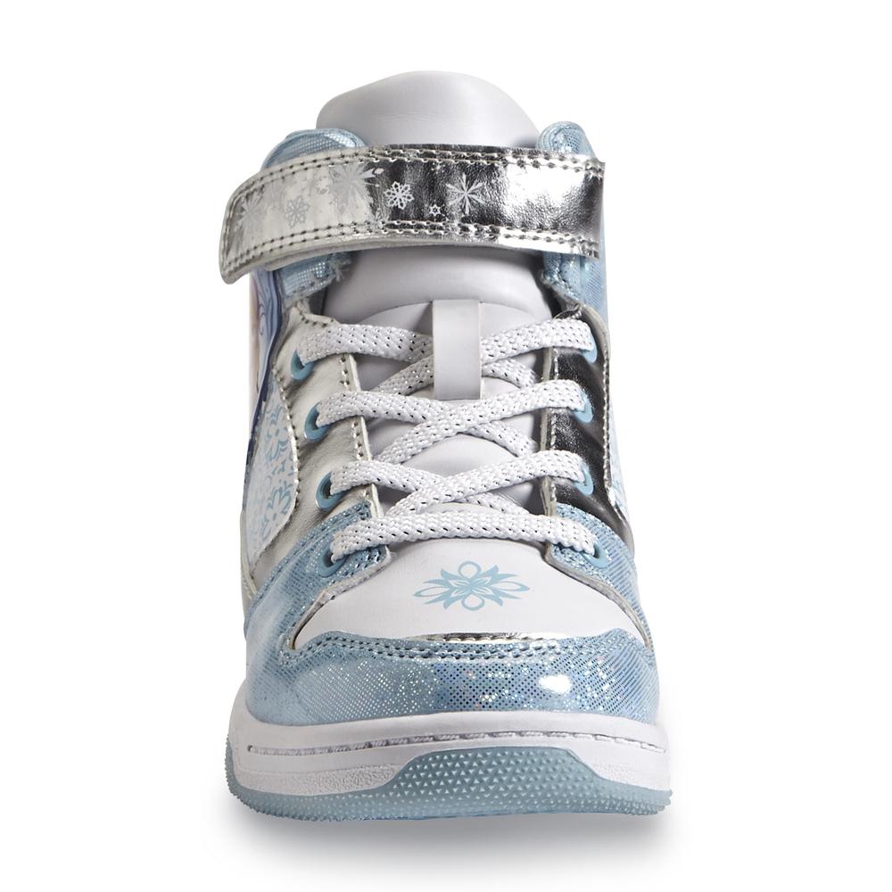 Disney Frozen Girl's White/Blue High-Top Shoe