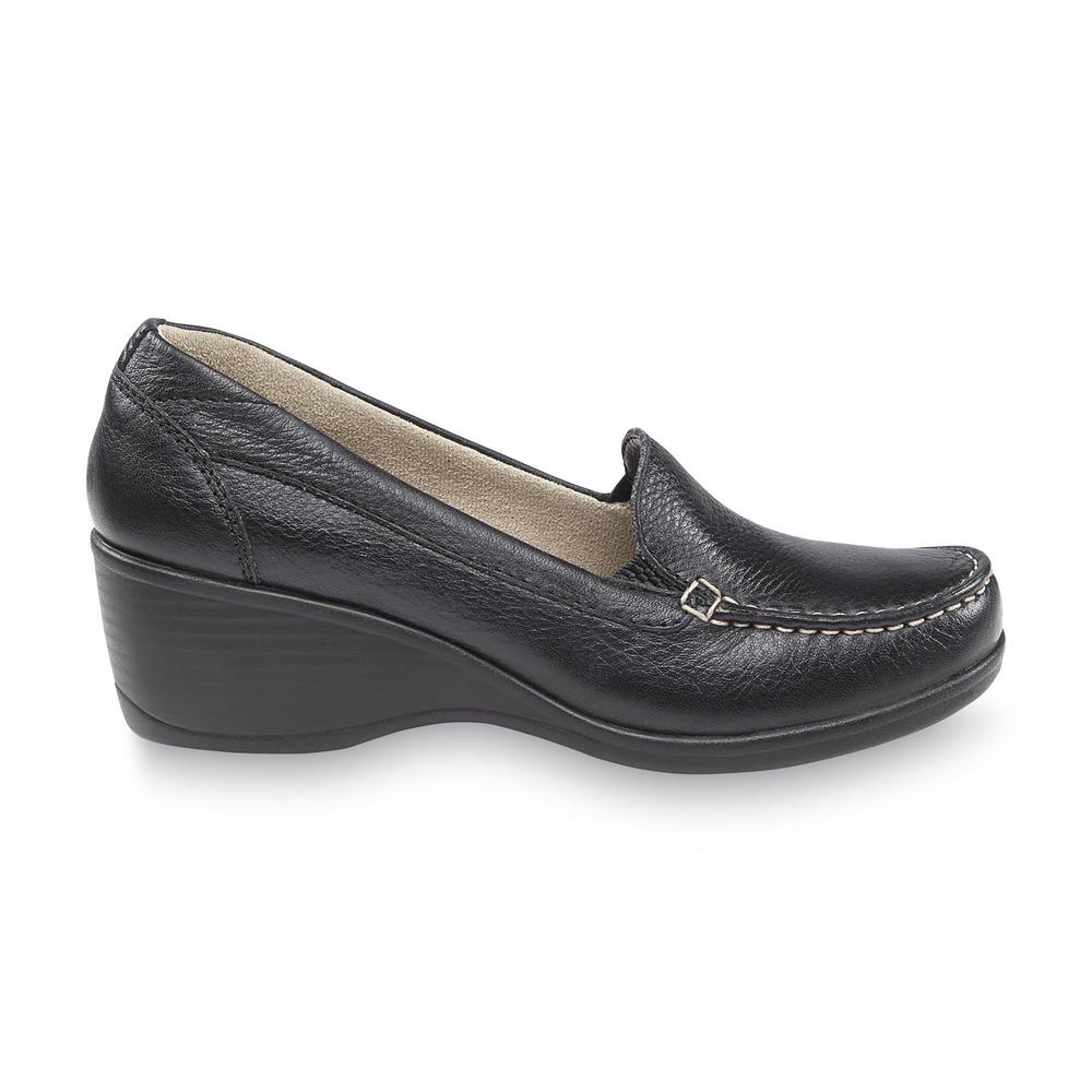 Eastland Women's Iris Black Wedge Loafer - Wide Width Available