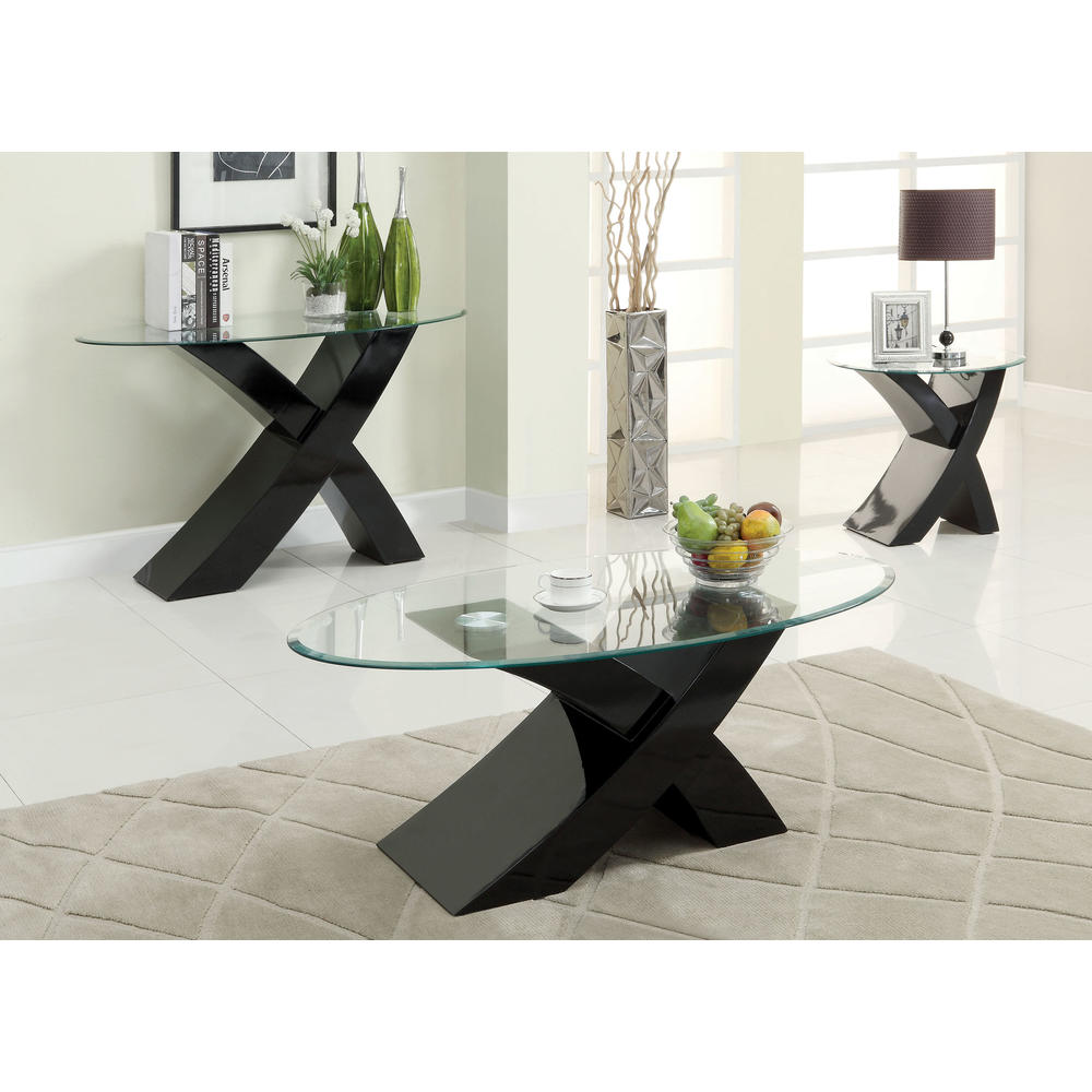 Furniture of America Rizza High Gloss End Table