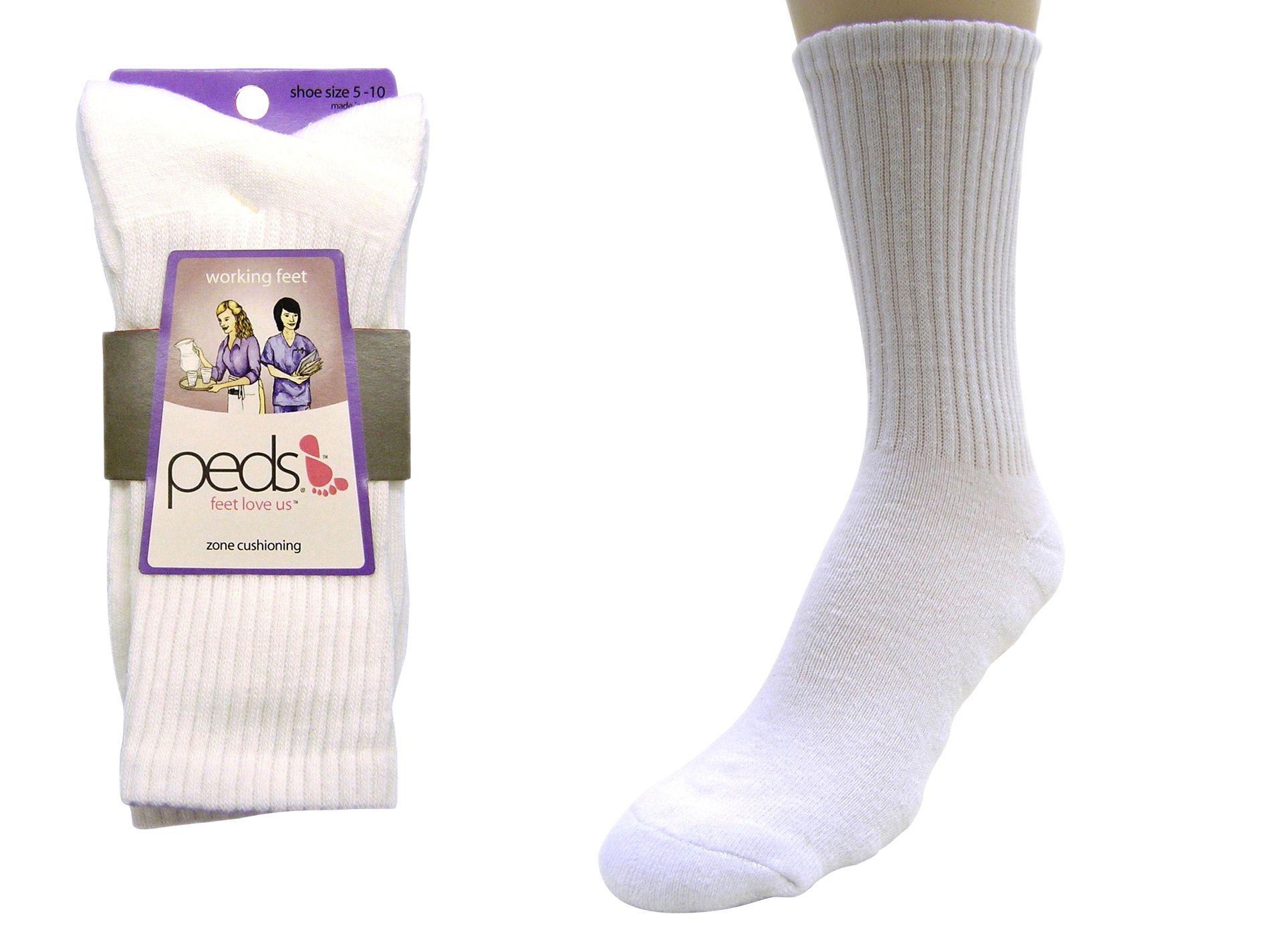 Peds Women&#39;s 2 Pack Wave Tech Crew Socks