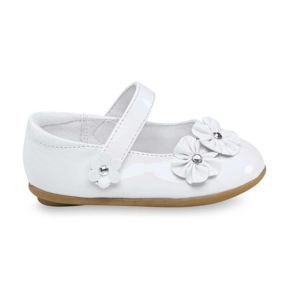 WonderKids Baby Girl's Calandra White Mary Jane Shoe