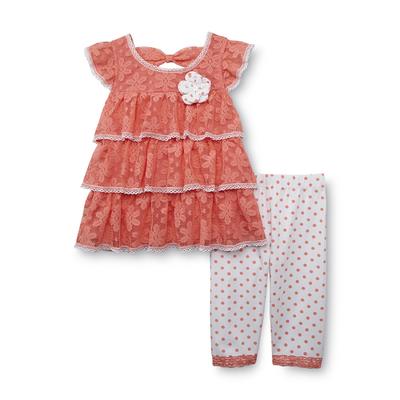 WonderKids Infant & Toddler Girl's Lace Dress & Capris - Polka Dot