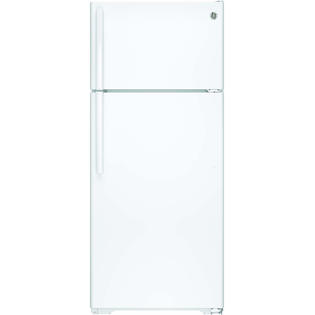 ge appliances gte18gthww 17 5 cu ft top freezer refrigerator white