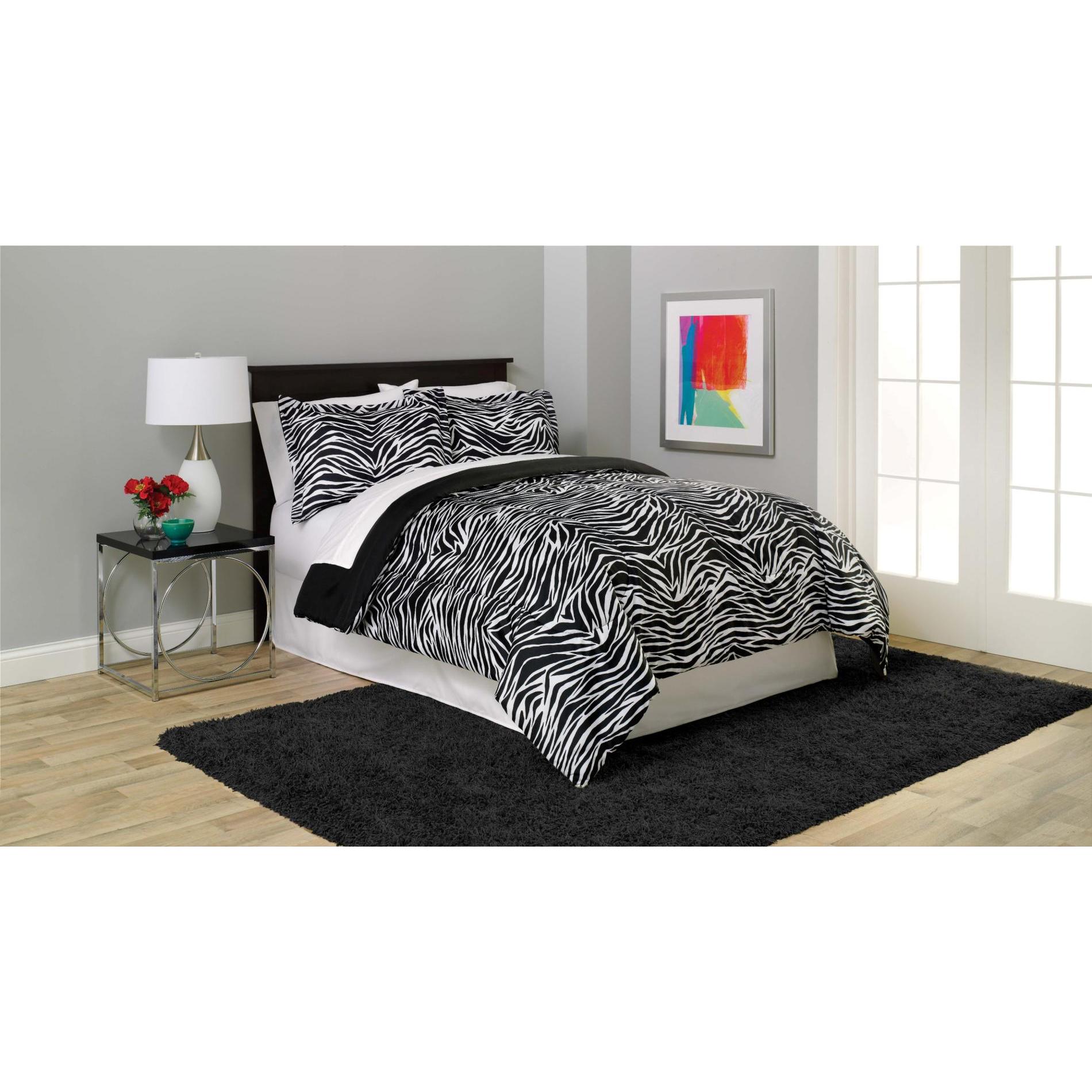 Essential Home Comforter Mini Set - Zebra Print