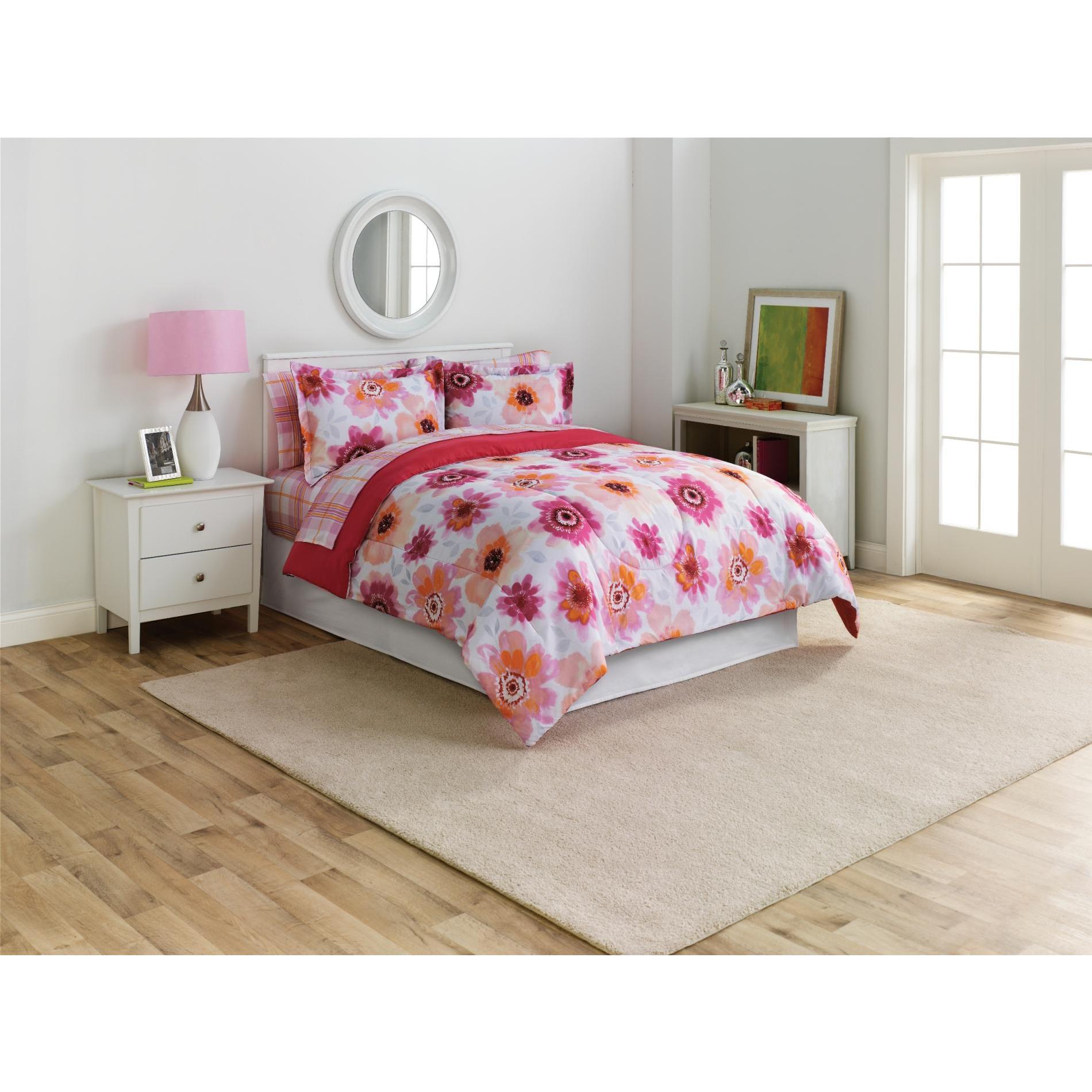 Essential Home microfiber comforter set - Bright Floral