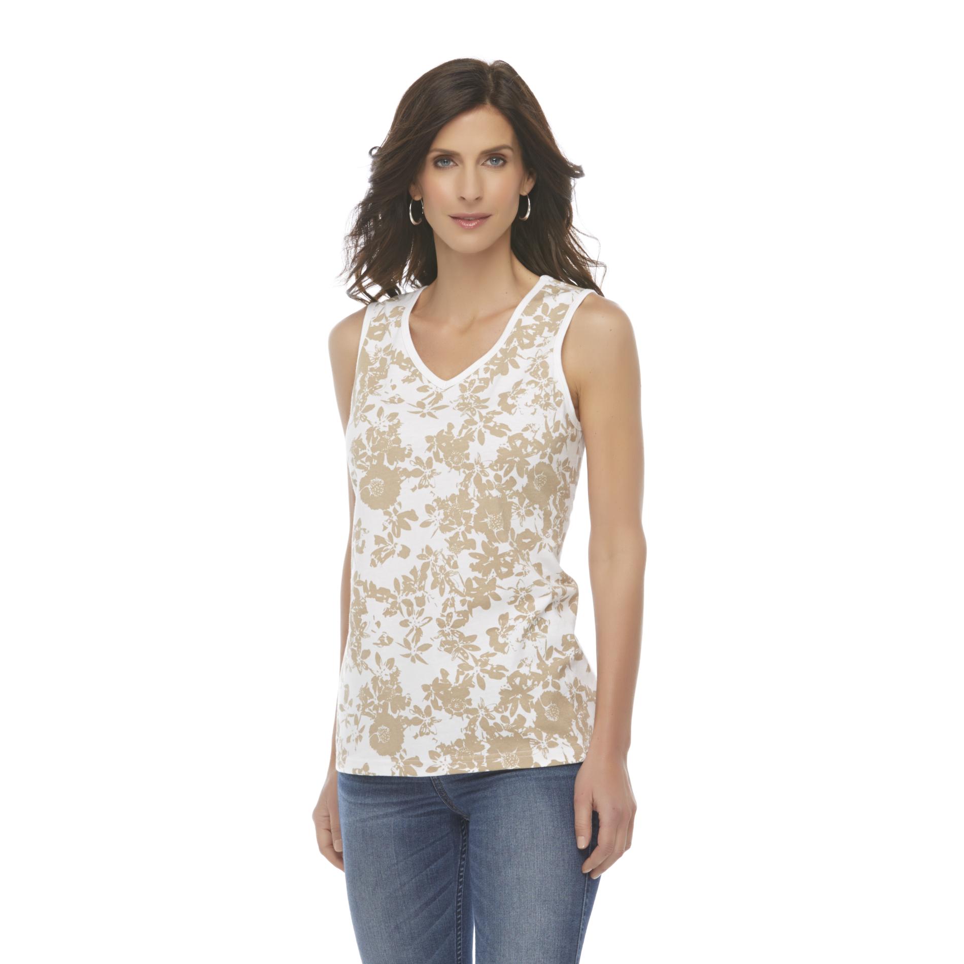 Basic Editions Women's Tank Top - Floral