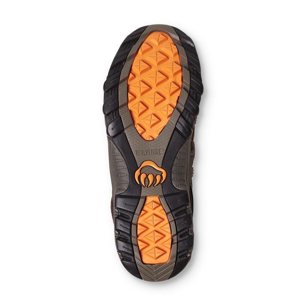 Wolverine Men's Terrain Hiker Brown/Orange Waterproof Low Cut Hiking Boot Medium and Wide Width