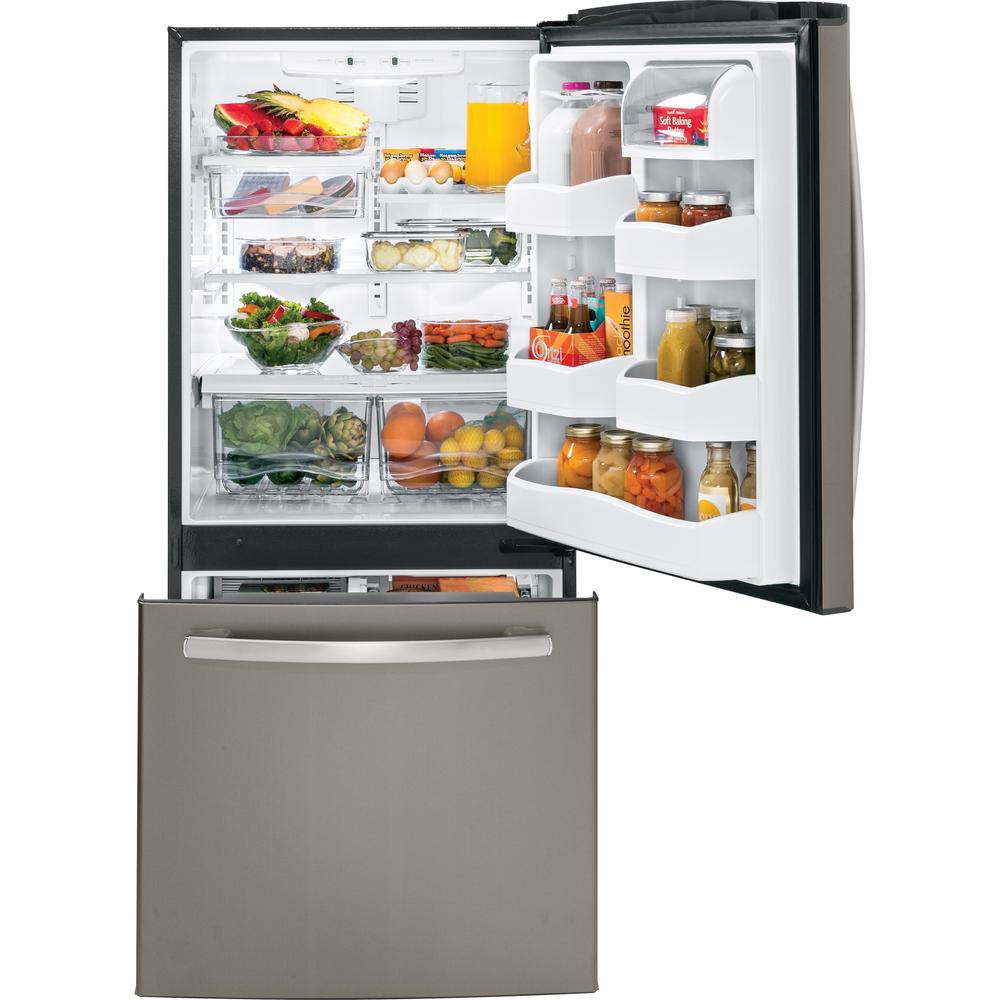 GE Appliances GDE20GMHES 20.3 cu. ft. BottomFreezer Refrigerator Slate