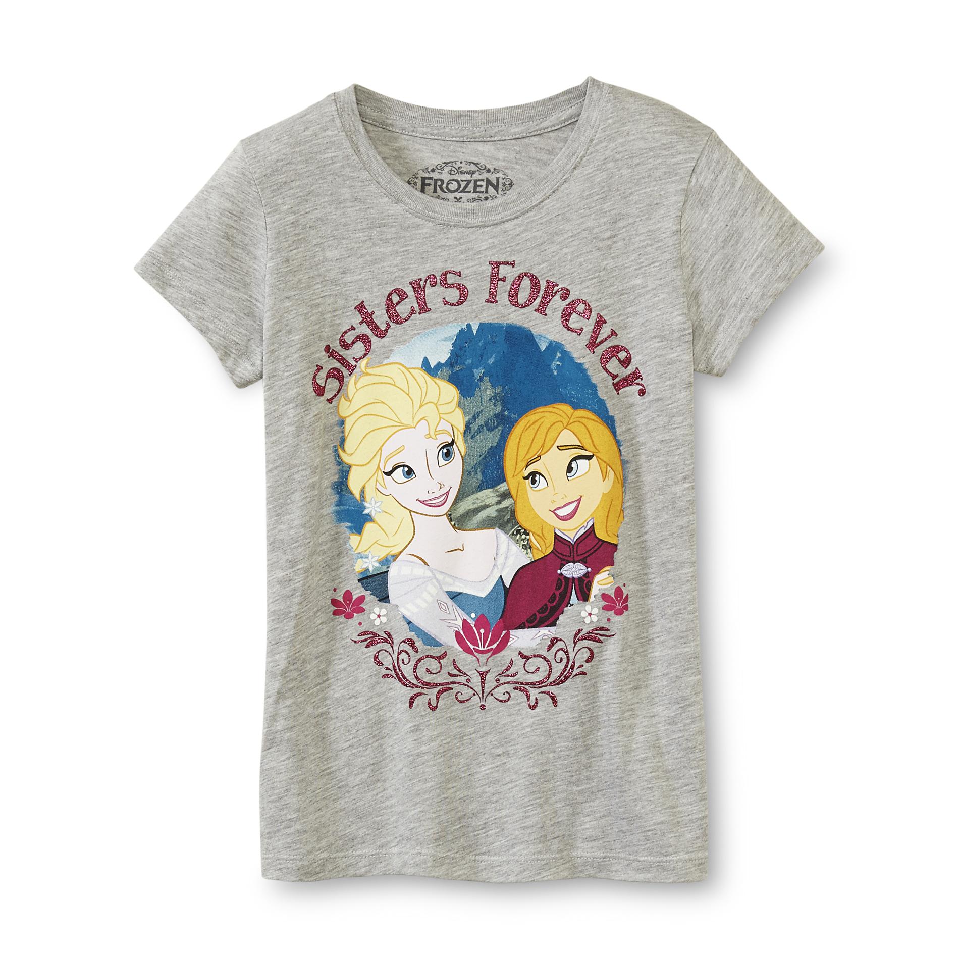 Disney Frozen Girl's Graphic T-Shirt - Elsa & Anna